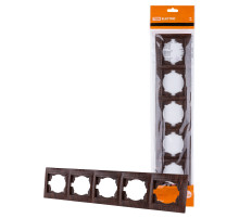 TDM Рамка 5-ти постовая горизонтальная венге 