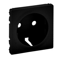 Legrand Valena LIFE Black. Лицевая панель розетки 2К+З. Антрацит..