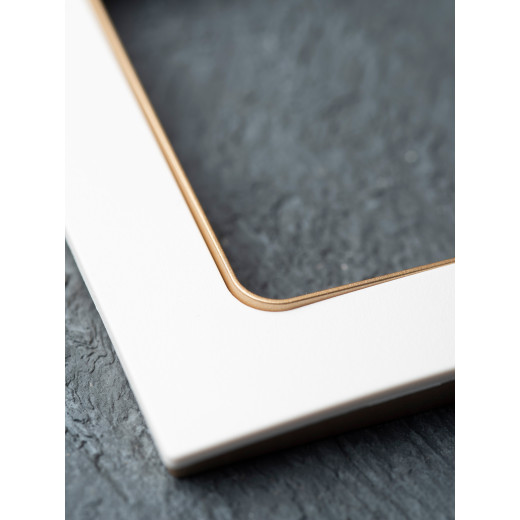 Стокгольм Рамка 3-местная белая с линией цвета шампань EKF PROxima