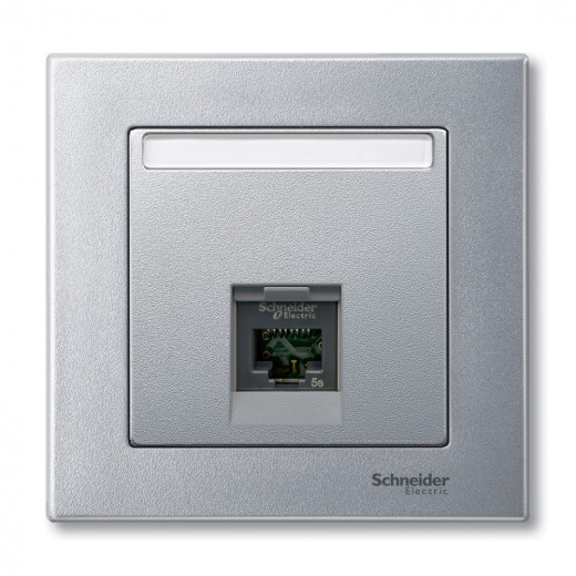 MERTEN ЦЕНТР.ПЛАТА для розетки SE RJ45 1пост, АЛЮМИНИЙ, SM