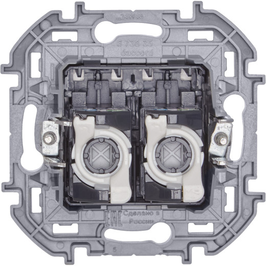 Розетка компьютерная двойная RJ45 категория 5e UTP - Legrand/Daccord Inspiria - белый