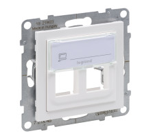 Legrand/Daccord SUNO Белый Адаптер двойной для разъемов Keystone.