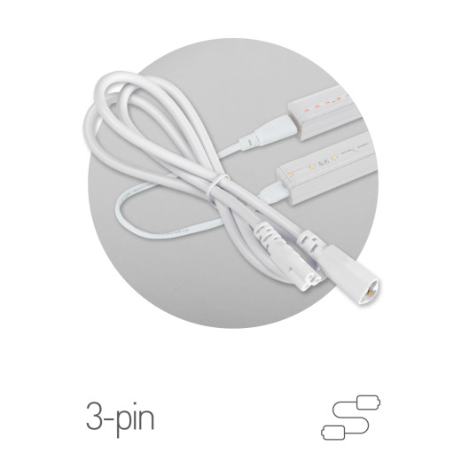 Кабель соединительный для линейного светильника ЭРА C5-С6-1 3-pin 1 м коннекторы IEC C5-IEC C6