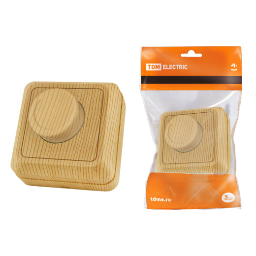 Светорегулятор поворотный RL 300 Вт IP20 сосна 