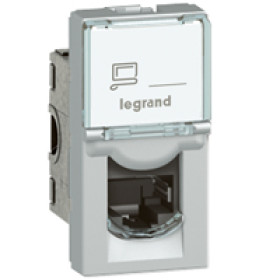 Legrand Mosaic Алюминий RJ45 UTP кат 6a 1 мод