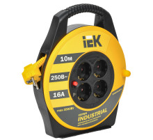 IEK Катушка УК10 с т/з 4 места 2Р+PЕ/10м 3х1,5 мм2 Industrial