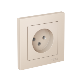 Systeme Electric AtlasDesign Беж Розетка б/з, 16А, в сборе