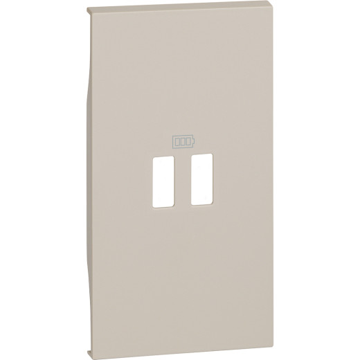 LIVING NOW. Лицевая панель для зарядных устройств USB 2 модуля.Цвет Песочный.