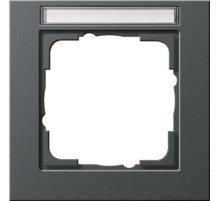 Gira E2 Антрацит Рамка 1-ая с полем для надписи