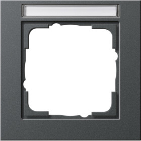 Gira E2 Антрацит Рамка 1-ая с полем для надписи