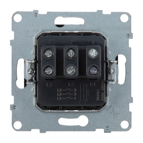 Legrand/Daccord SUNO Антрацит Выключатель трехклавишный 20АХ 250В. Винтовые зажимы.