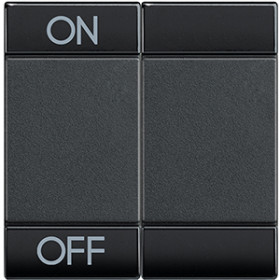 BT LL Антрацит Клавиша ON OFF 2 модуля.