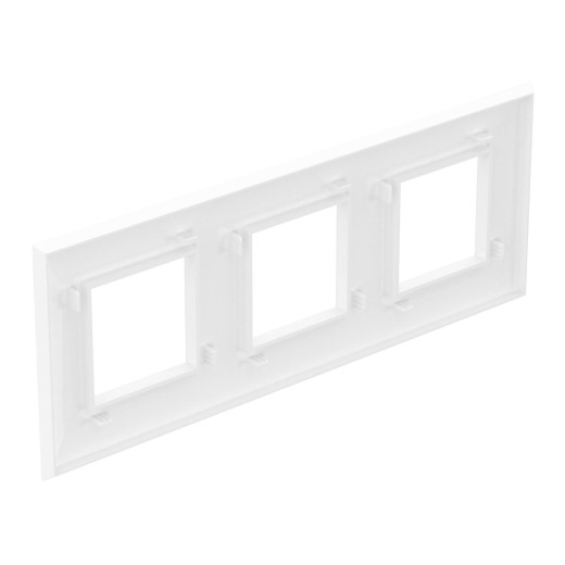 Рамка 3 поста (6 мод.), Avanti, белое облако