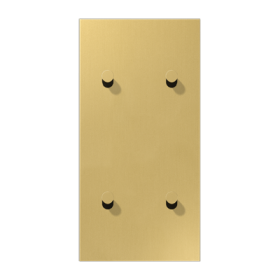 JUNG LS1912 Латунь классик Центральная плата, 2 поста, для вертикальной установки, тумблеры 2+2,конус; метал. исполнение