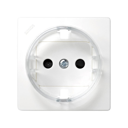 Simon 73 Белый Накладка розетки с/з с защитными шторками