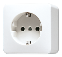 JUNG Белая Розетка с/з для накладного монтажа 16A 250V