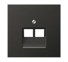 JUNG LS 990 Антрацит Накладка 2-ой наклонной ТЛФ/комп розетки