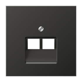 JUNG LS 990 Антрацит Накладка 2-ой наклонной ТЛФ/комп розетки