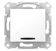 Schneider Electric Sedna Бел Выключатель 1-клавишный с индикацией 10А (сх.1)