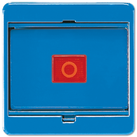 JUNG Клавиша с стеклянной пластиной для выключателей и кнопок синяя