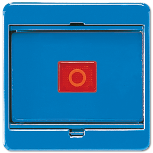 Клавиша с стеклянной пластиной для выключателей и кнопок, синяя