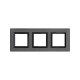 Рамка из металла 3 поста (6 мод.), Avanti, графитовая
