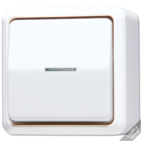 JUNG Выключатель контрольный для накладного монтажа, слоновая кость