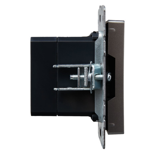 BRITE Роз. USB A+A 3,1А РЮ10-1-БрС сталь IEK