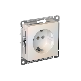 Systeme Electric AtlasDesign Жемчуг Розетка с заземлением, 16А, мех., быстрозажим. клем.