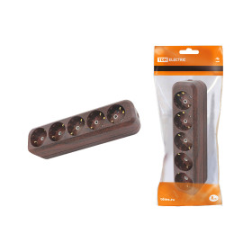 TDM Колодка розеточная 5 гнезд 2П+3 16А 250В 