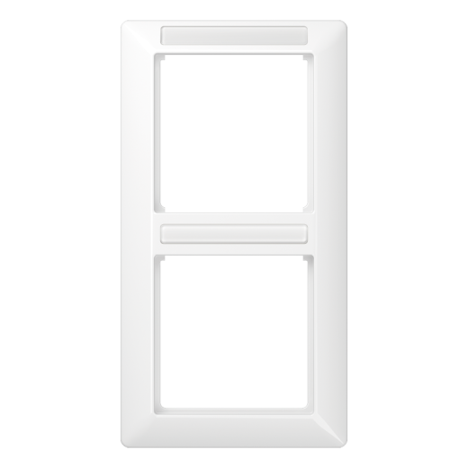 рамка 2-кратная вертикальная с полем для надписи белая