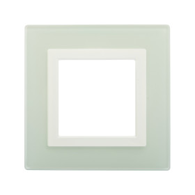 DKC Avanti Рамка из натурального стекла, светло-зеленая, 1 пост (2 мод.)