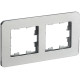BRITE Рамка 2-мест. РУ-2-1-Бр металл алюм. RE IEK