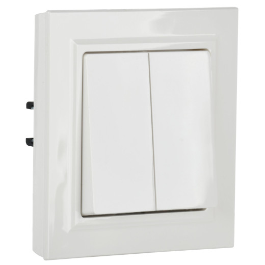 BRITE Выключ. 2-кл. 10А в сб. ВСР10-2-0-БрБ бел. IEK