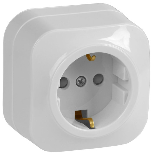 GLORY Роз. с з/к/ш о/у 16А РСш20-3-ХБ белый IEK