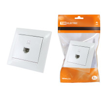 TDM Розетка компьютерная RJ45  белая 