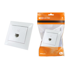 TDM Розетка компьютерная RJ45  белая 