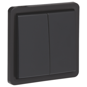 Niko Hydro Черный Кнопка 2-клавишная NO or NC, IP55, пруж клеммы