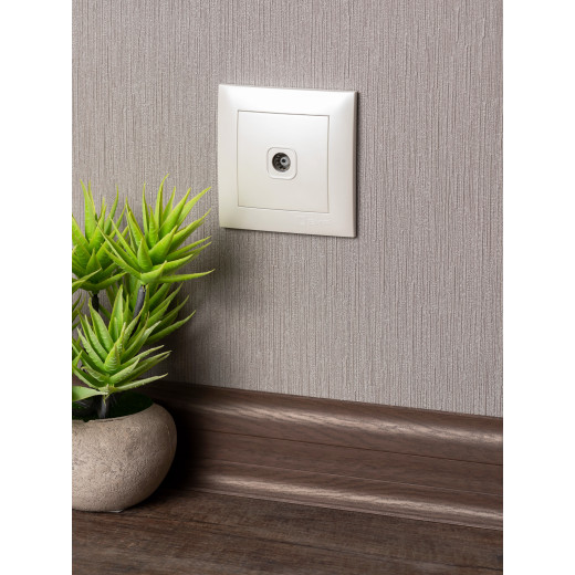 Валенсия лицевая панель розетки TV 1-местная 75Ом 5-862МГц жемчуг EKF PROxima