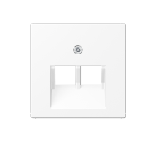 JUNG A Flow/A 550 Белый матовый Накладка на двойные UAE-розетки