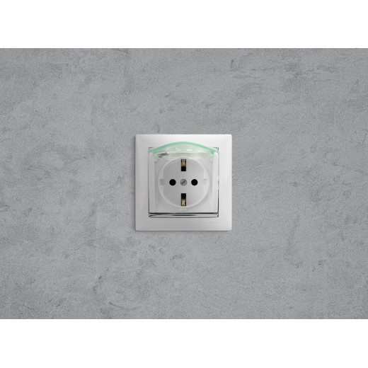 Розетка с заземлением IP44 - Legrand Valena - со шторками с защитной крышкой 16А 250В винтовые зажимы - белый