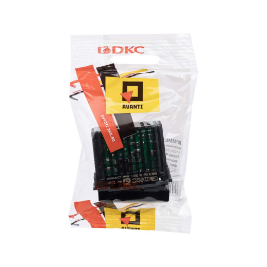 Диммер кнопочный модульный для LED ламп, Avanti, черный матовый, 1 модуль