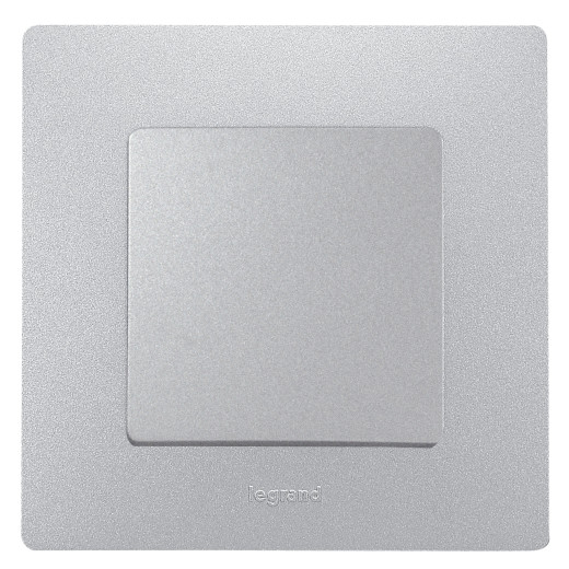 Выключатель одноклавишный - Legrand Etika - 10А 250В безвинтовые зажимы - алюминий