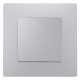 Выключатель одноклавишный - Legrand Etika - 10А 250В безвинтовые зажимы - алюминий