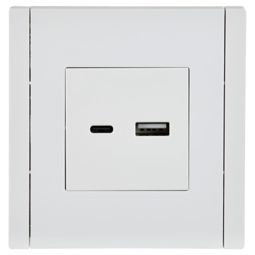 FORTE&PIANO Роз. USB A+C 18Вт FP251 бел. IEK