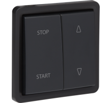 Niko Hydro Черный Переключатель для жалюзи, мех блокировка, IP55, пруж клеммы