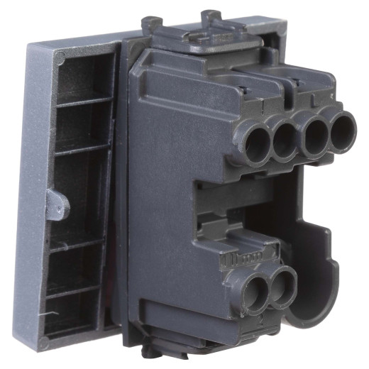 Кнопка одноклавишная модульная, Avanti, закаленная сталь, 2 модуля