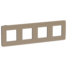 Schneider Electric Unica Studio Песочная/Антрацит Рамка 4-ная