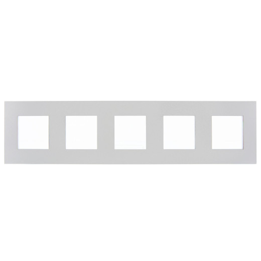 SKANDY Рамка 5-мест. SK-F35S металл сереб. IEK