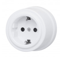 BIRONI Лизетта Пластик Белый Розетка с/з